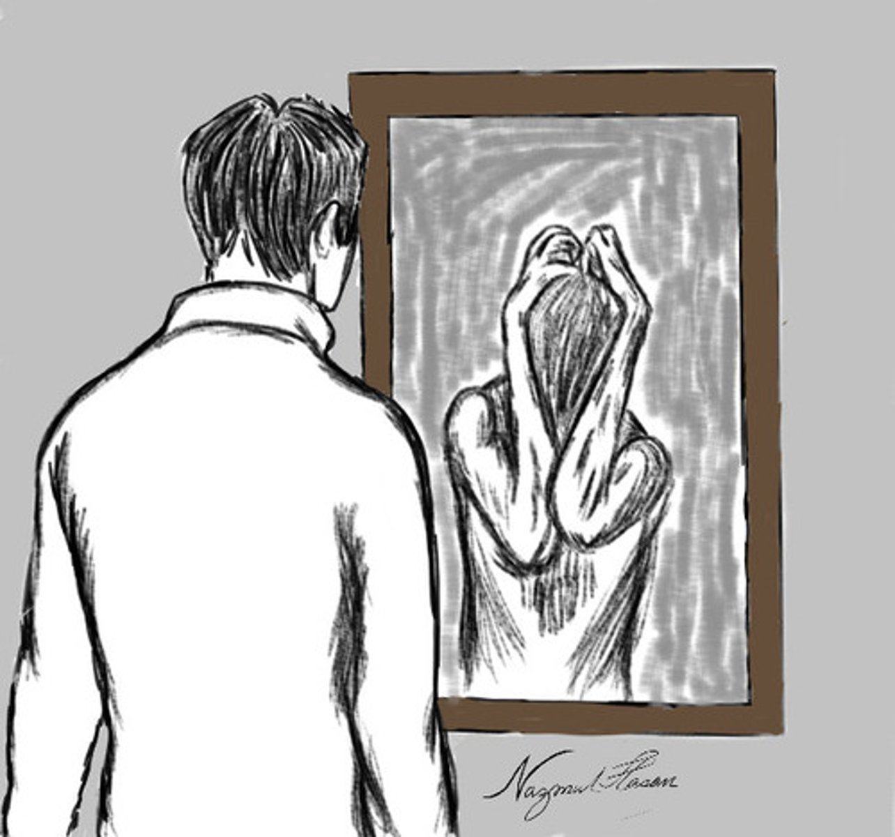 <p>disgust with oneself</p>