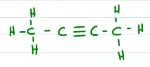 <p>Draw the skeletal structure for 2-bulyne.</p>