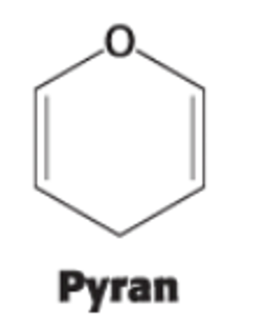 <p>pyranose due to its similarity to pyran (6 membered ring)</p>