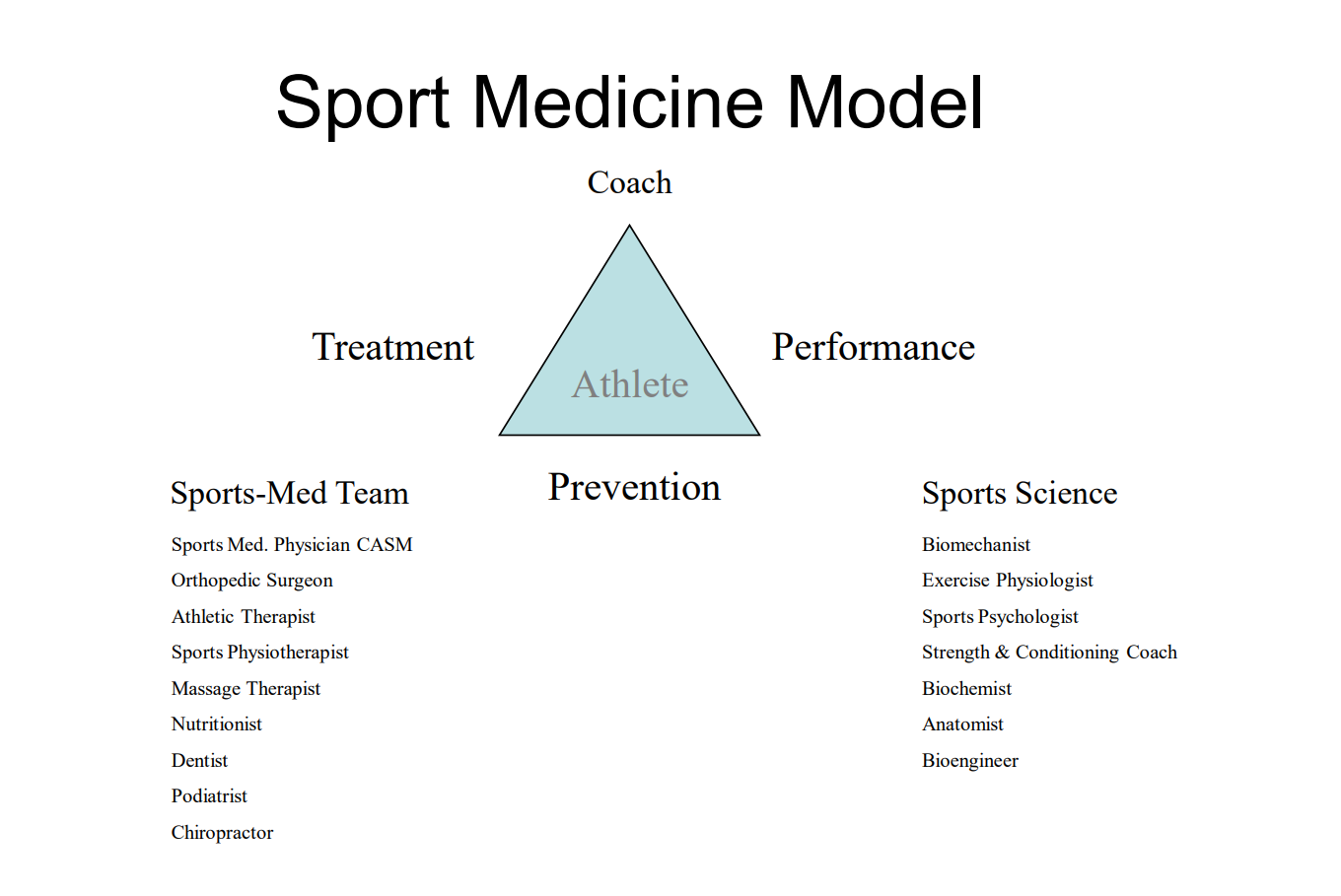 Sports medicine model 