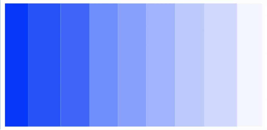 <p>A hue produced by adding white</p>