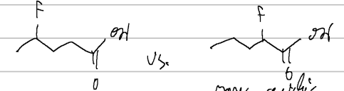 <p>more acidic?</p>