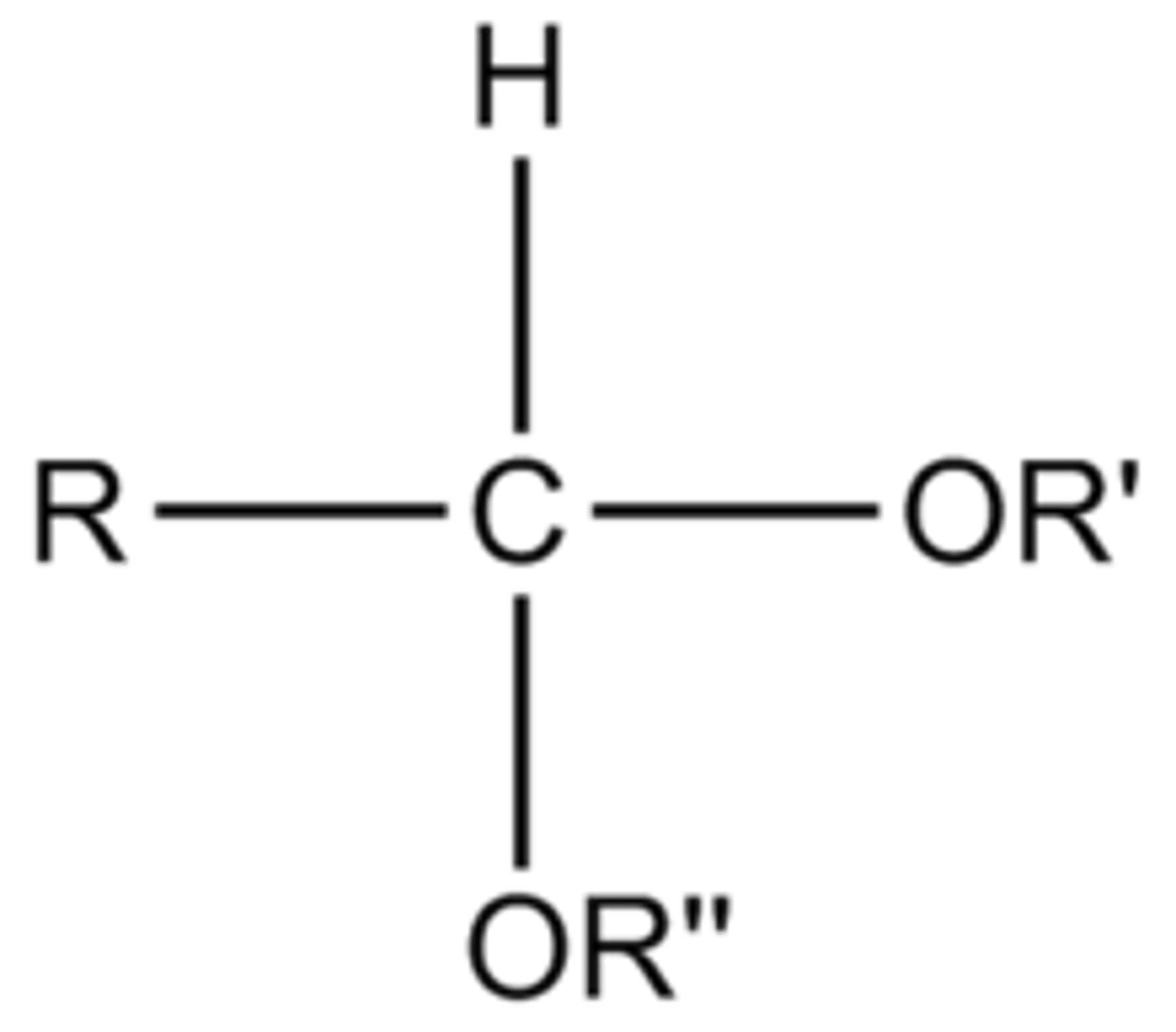 <p>acetal formation from an aldehyde or ketone using R group from alcohol, 8 step mechanism with hemiacetal being formed at the 4th step</p>