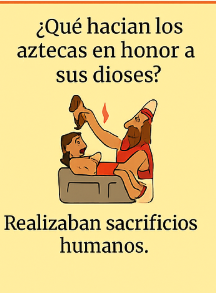 <p>Realizaban sacrificios humanos.</p>