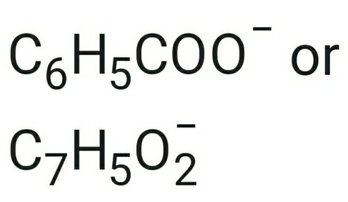 <p>C7H5O2- -1 Charge</p>