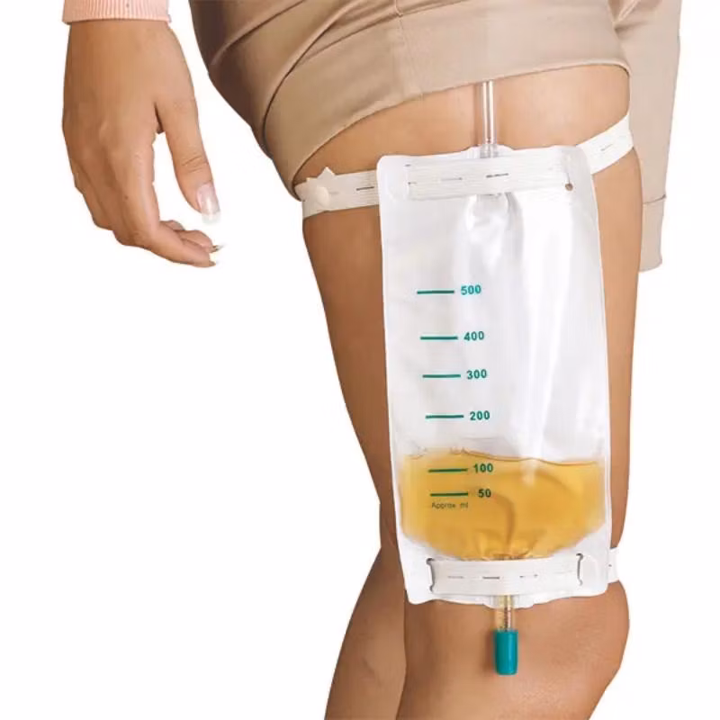 <p>What is the one major advantage of leg bags as urinary collection systems?</p>