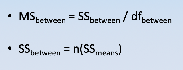 <ul><li><p>mean differences between samples (treatment effects)</p></li><li><p>(Signal/Systematic variability)</p></li><li><p>from effects of IV and/or chance/sampling error</p></li><li><p>ex: diff mean levels</p></li></ul><p></p>