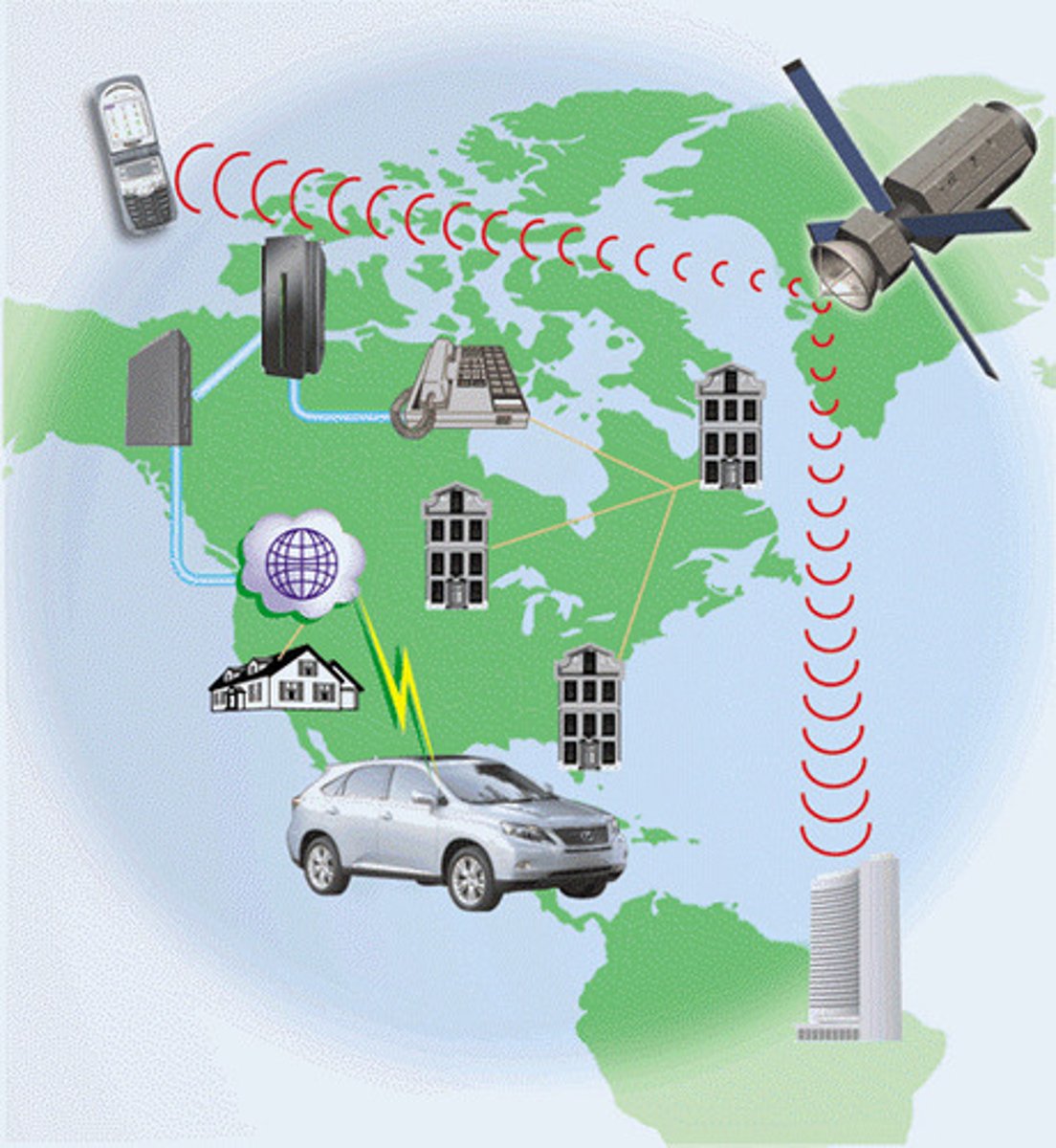 <p>A national or international network; the largest example is the internet</p>