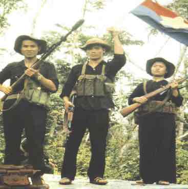 <p>Communist guerrillas in South Vietnam who fought against the government and the US during the Vietnam War.</p>