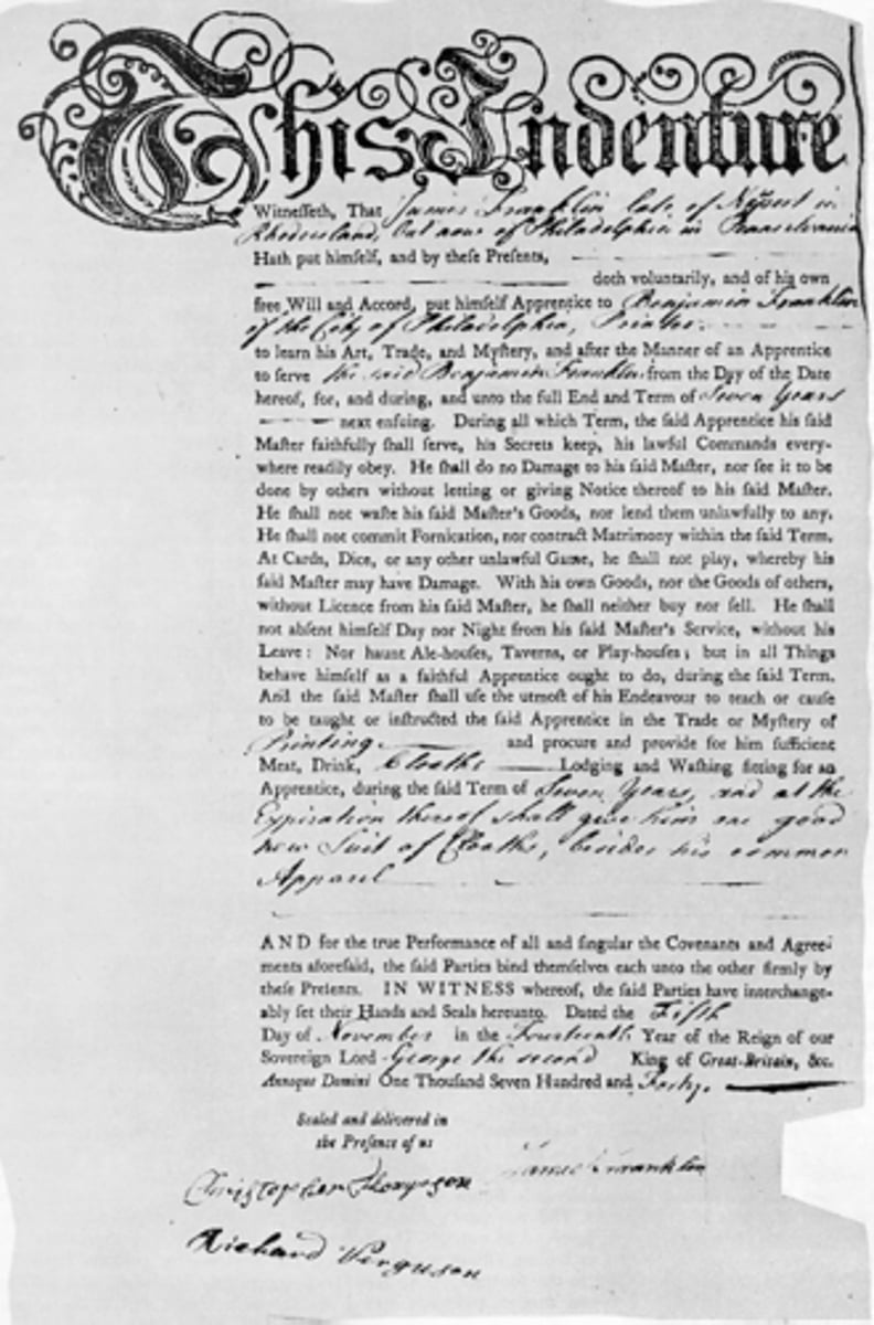<p>Individuals who were contracted to serve a master for a period of four to seven years in return for payment of the servant's passage to America.</p>