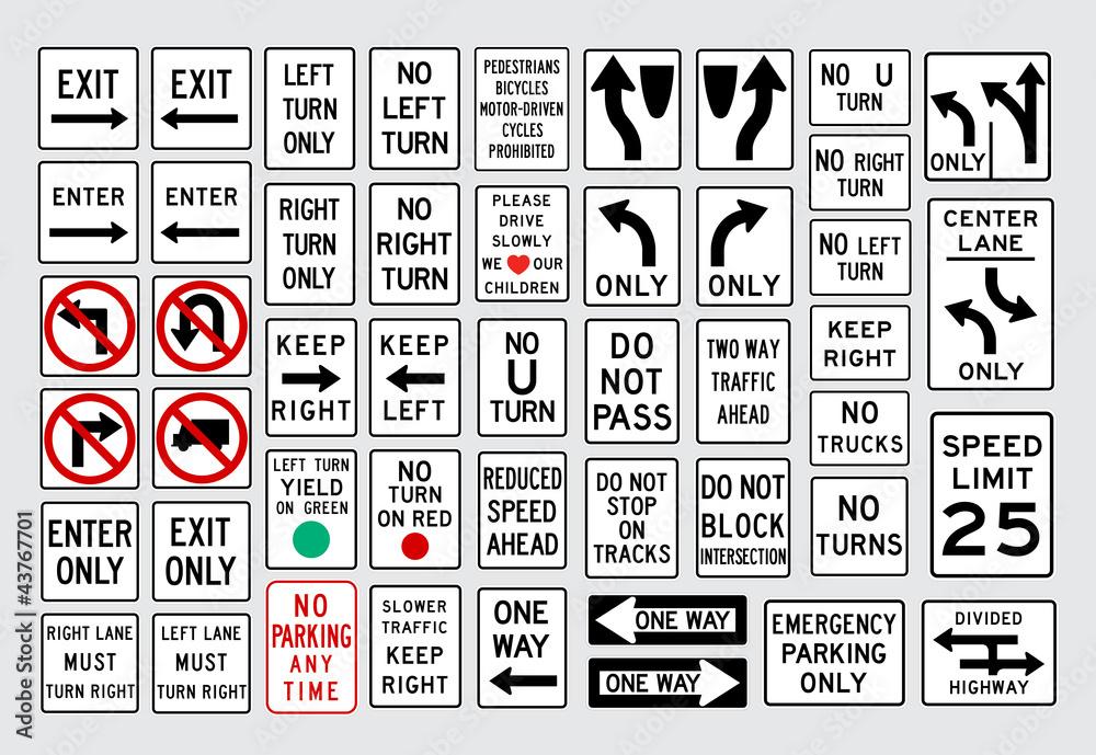 <p>What does BLACK &amp; WHITE on signs mean?</p>