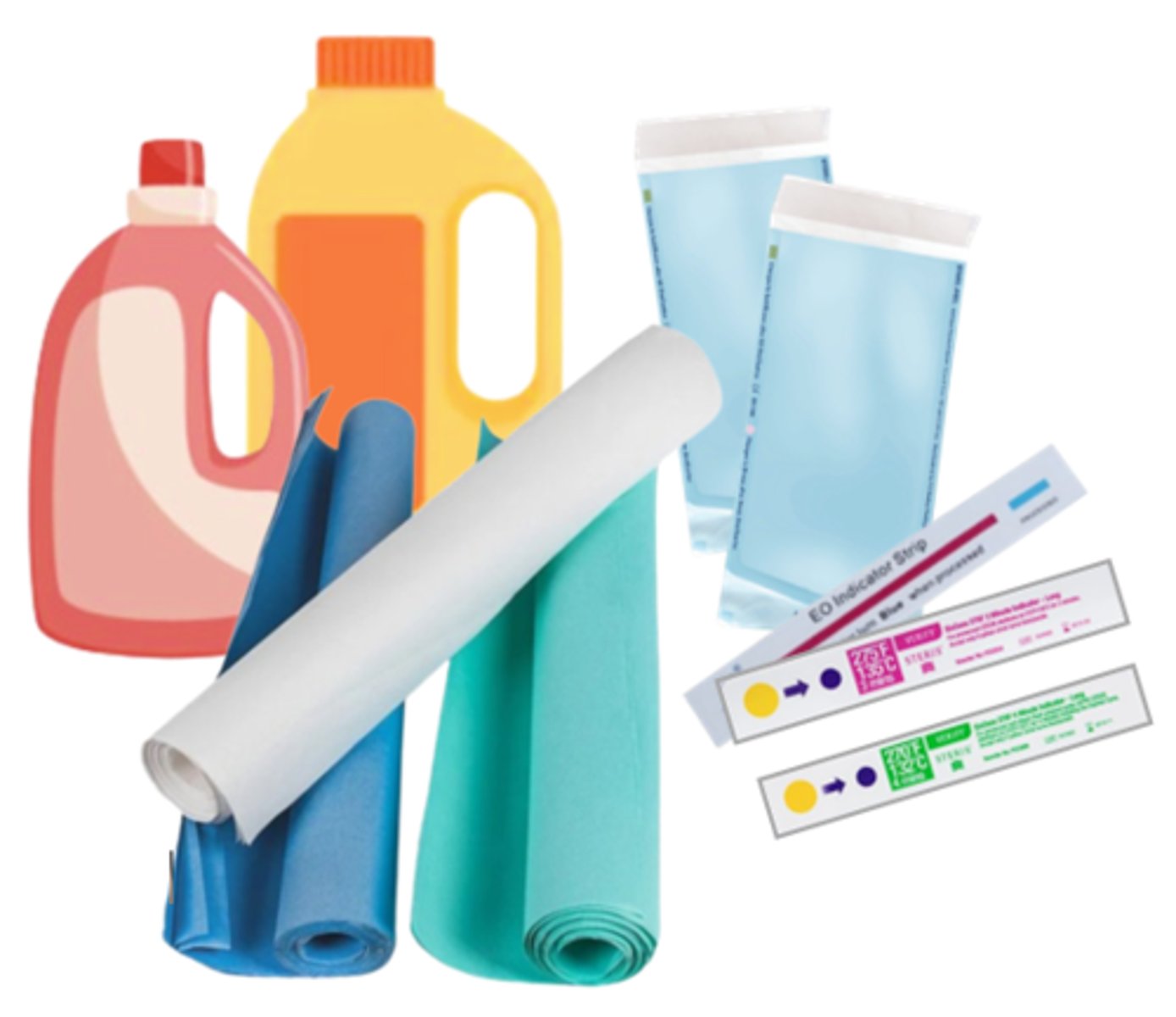<p>supplies needed for SPD operations (detergents, sterilization wrap, sterilization testing products, etc.)</p>