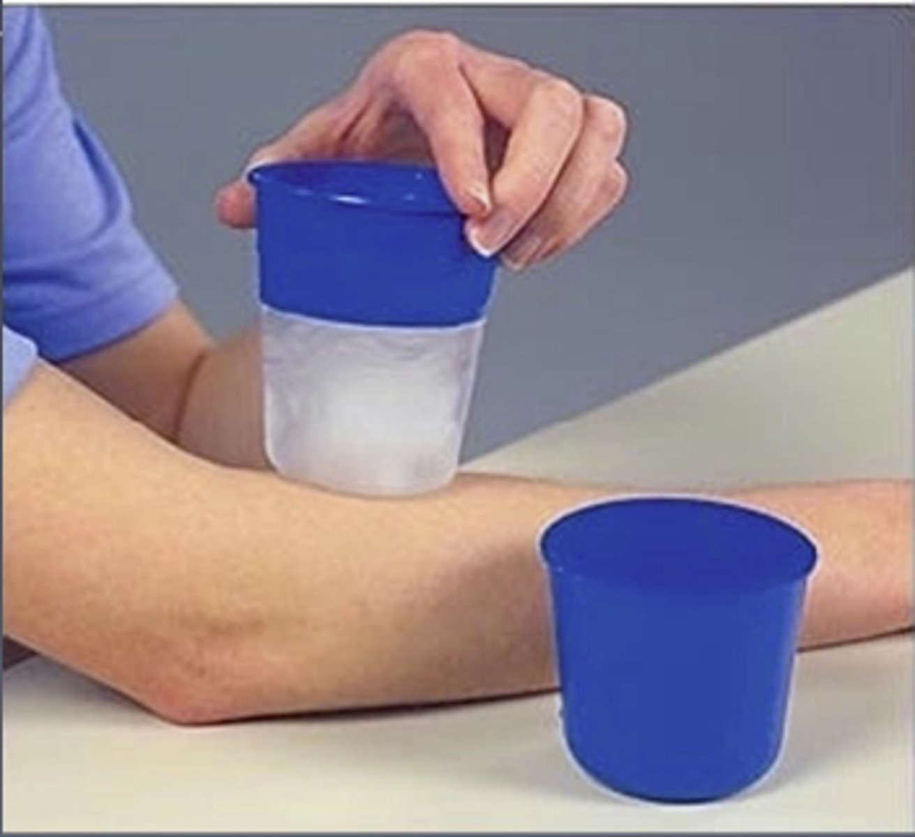 <p>commonly used for chronic tendonitis, bursitis, and muscle strains; only form of cryotherapy where ice is directly applied to the skin</p>