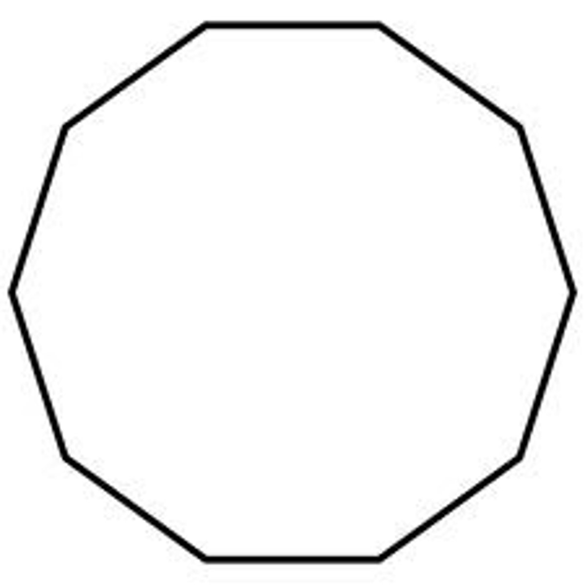 <p>a polygon with 10 sides</p>