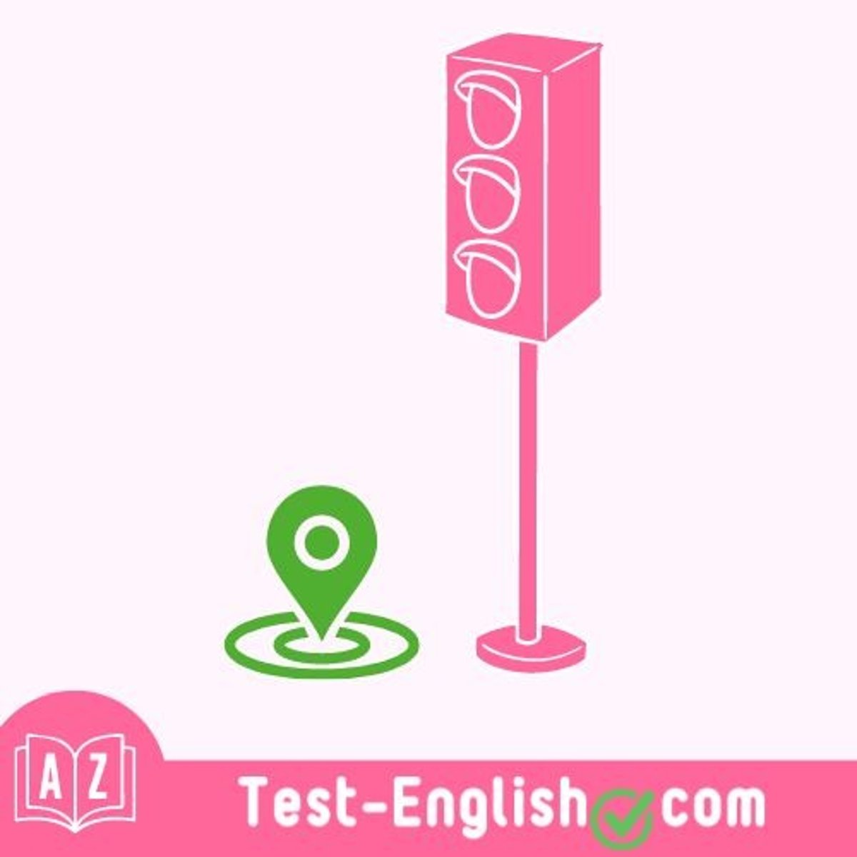 <p>Turn left _____ the traffic sign to enter the parking lot.</p>