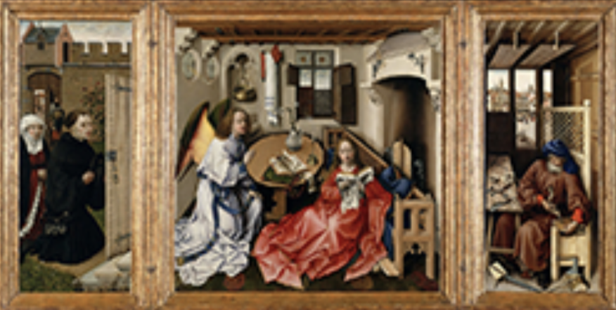 <p>1425-1428 CE, Oil on wood, Northern Renaissance</p>