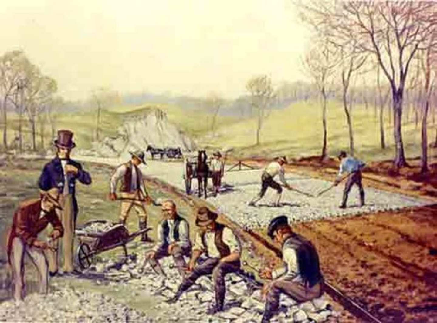 <p>private roads built by entrepreneurs who charged travelers a toll; goods traveled faster on these roads.</p>