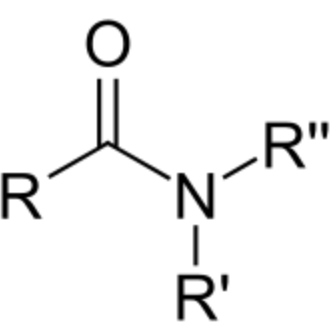 <p><span>The R groups on the N can be C or H</span></p>