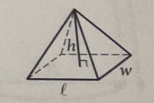 <p>How do you find the volume of this pyramid?</p>