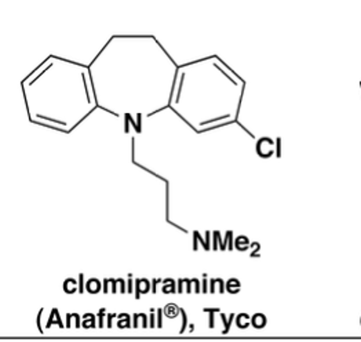 <p>clomipramine (also used for OCD)</p>