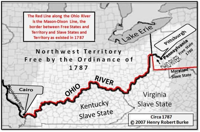 <ul><li><p>served as a natural border between slave states and free states</p></li><li><p>for those escaping slavery, crossing the river offered a chance to escape the brutal realities of bondage and seek a life of freedom</p><ul><li><p>in Sethe’s journey across the river she gives birth to Denver → new beginnings, chance to be free + raise her children</p></li></ul></li><li><p>a major route for the Underground Railroad</p></li><li><p>Beloved comes out of the river, from “the other side”; the Ohio River also coming to symbolise the border between this world and the next (for free ex-slaves, crossing back into slave territory would be a kind of death)</p><ul><li><p>Stamp Paid’s occupation as a ferryman on the river furthers this association; resembling Charon from Greek mythology (who ferried souls across the river Styx into the underworld)</p></li></ul></li></ul><p></p>