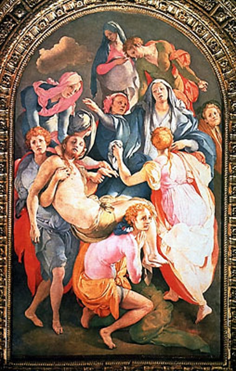 <p>Jacopo da Pontormo. 1525-1528 C.E. Oil on wood.</p>