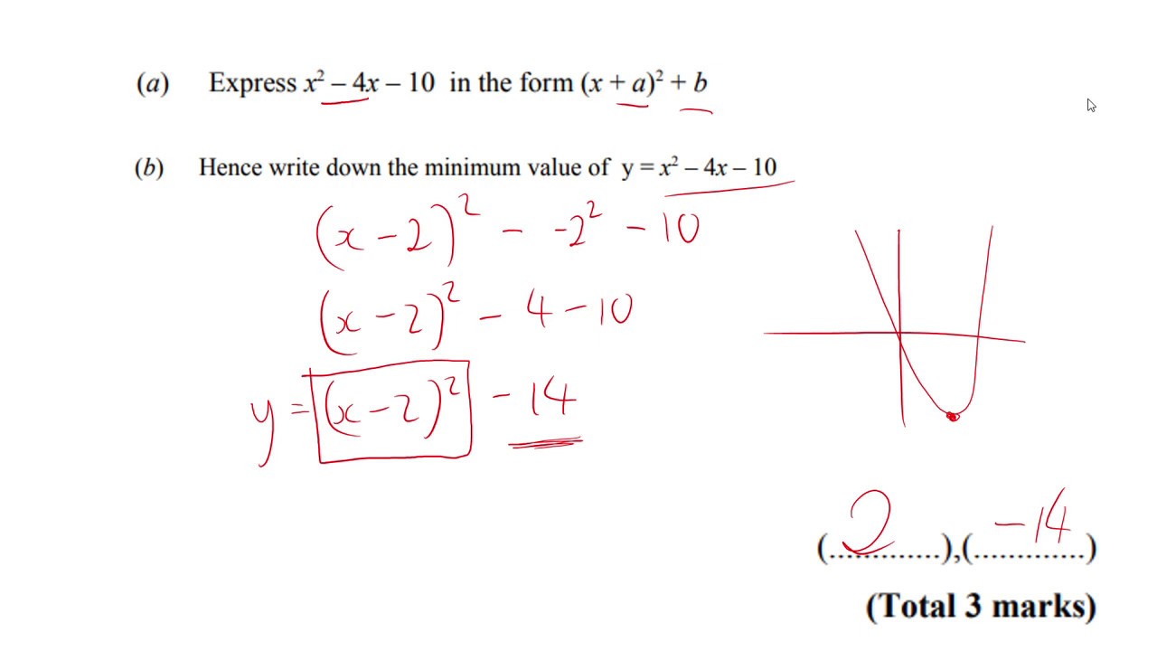 <ol><li><p>complete the square</p></li><li><p>sketch graph </p></li></ol><p></p>