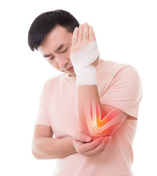 <p>[Verb] Cause physical pain or injury to. (受伤)</p>