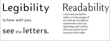 <p>The ease with which one letter can be told from the other when reading</p><ul><li><p>related to the design of typeface and the shape of the characters</p></li><li><p>Controlled by the type creator (chosen by the designer)</p></li></ul><p></p>