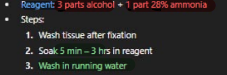 <p></p><p><strong>Methods of removing formalin pigment </strong></p><p></p>