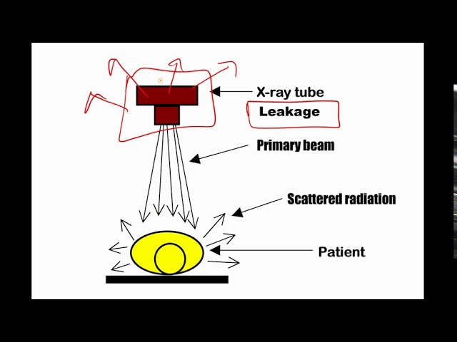<p>scatter radiation</p>