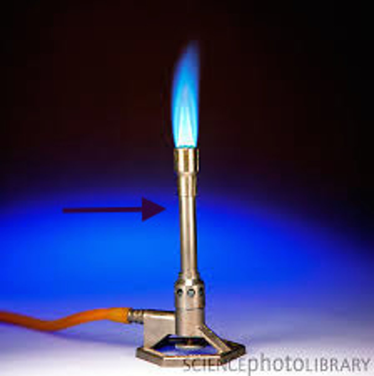 <p>Allows gas and air to mix before being ignited at the top.</p>