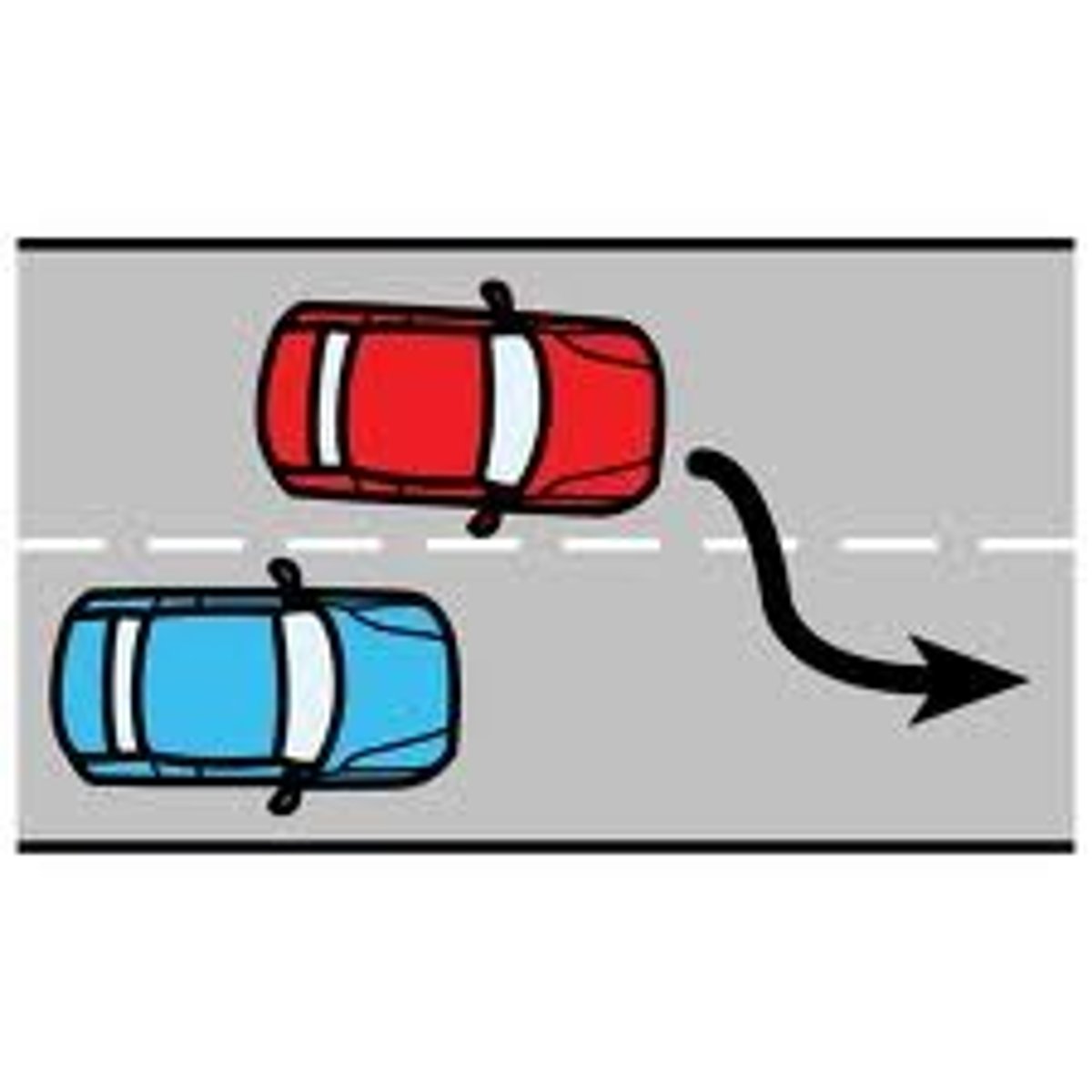 <p>to pass (car)</p>