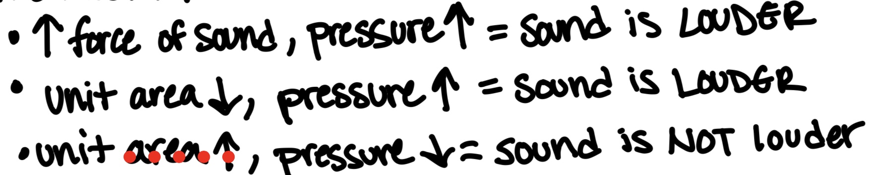 <p>concentration of force in an area</p><ul><li><p>UNIT: Pascals (Pa)</p></li><li><p>Pressure = Force/Unit Area</p></li><li><p>varies cyclically as sound wave propagates through the medium</p></li></ul><p></p>