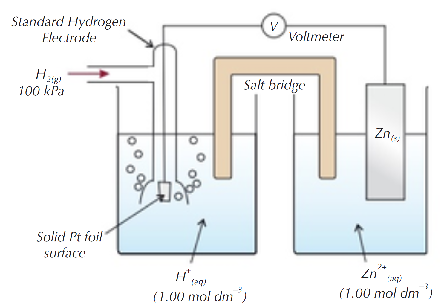 <p>What is the conventional representation of this electrochemical cell? </p>