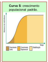 📉 Curva em forma de S: crescimento lento (fase lag) → rápido (fase exponencial/log) → estabilização ao se aproximar da capacidade de suporte (K).