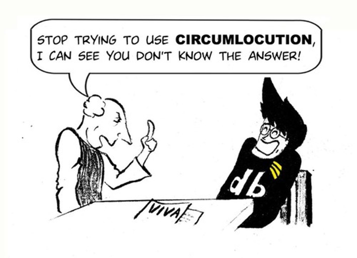 <p>Indirectly addressing an issue</p>