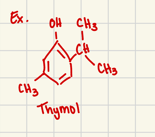 <p>can occur in more complex molecules </p><p>ex. thymol</p>