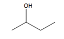 <p>the simplified organic formula, shown by removing hydrogen atoms from alkyl chains, leaving just a carbon skeleton and associated functional groups</p><p> e.g. for butan-2-ol:</p>