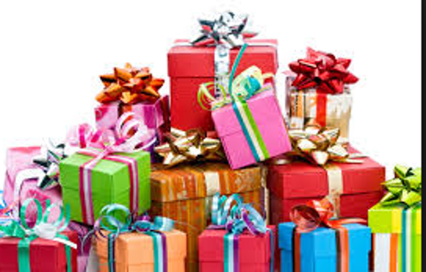 <p>presents</p>