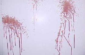 <p>Bloodstain pattern(s) resulting from blood exiting the body under pressure from a breached artery.</p>