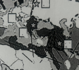 <p>What is the empire located south of Italy that connects two regions?</p>