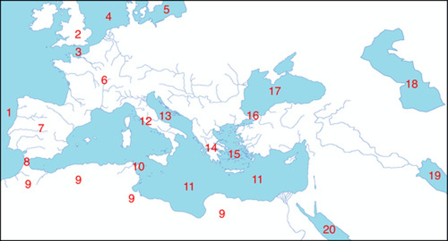 <p>-Trade happened on water</p><p>-Spices, textiles, diamonds and pearls coming from India</p><p>-Grain from Persia and Egypt used for food</p><p>-Wine and Olive Oil coming from Italy and Greece</p><p>-Enslaved persons coming from Africa and other societies as well</p>