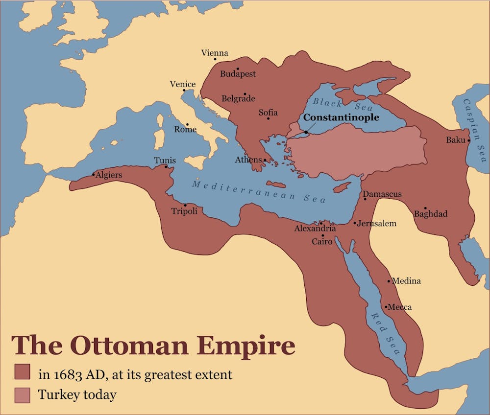 <p>What was the Ottoman Empire and what is known as today?</p>