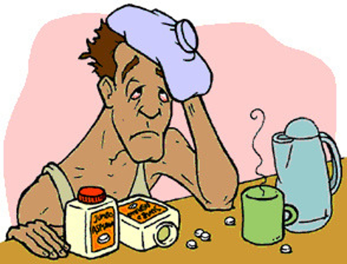 <p>have a hangover</p>