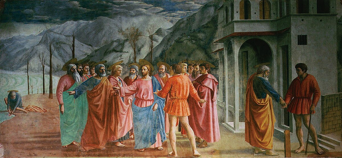 <p>Tribute Money, Masaccio</p>