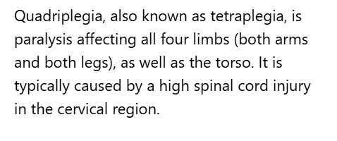 <p>B. Quadriplegic</p>