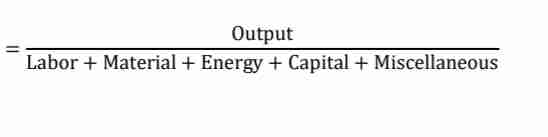 <p>A kind of productivity which indicates the ratio of goods and services <span style="color: var(--color-neutral-black)">produced to many or all resources</span></p>