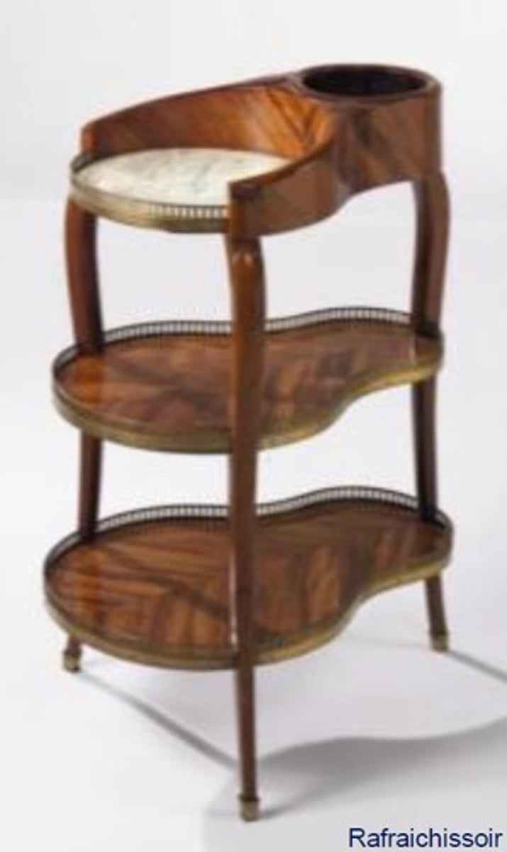 <p>A small portable table.</p>