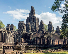<ul><li><p>the <strong>capital city </strong>of <u>Khmer Empire -”The Great City</u>”</p></li><li><p>last and longest capital city of Khmer Empire</p></li><li><p>built in late 12th century by King Giaiavacman II</p></li><li><p>constructed in Bayon Style</p></li><li><p>have 5 entrances from 4 directions</p></li></ul><p></p>